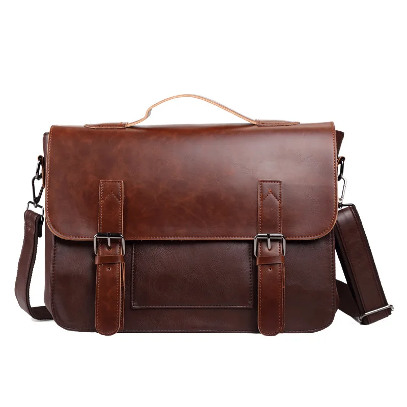 Imagem -03 - Maleta de Couro Masculino Bolsas de Couro Genuíno Bolsas Crossbody Bolsas de Luxo de Alta Qualidade Bolsa do Portátil