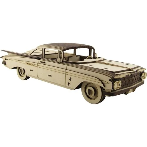 

3D Wood Chevrolet Impala 1959 Scale Model 219 Parts for Kids Fun 3 Size Can Be Dyed Puzzle Set