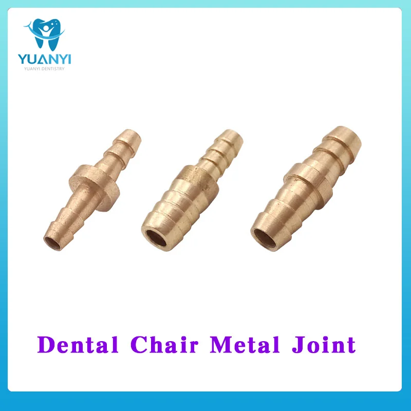 

10pcs Dental Fitting Connector for Dental Air/ Water pipe jointcupreous Tube dental chair straight-through joint Connector Pipe