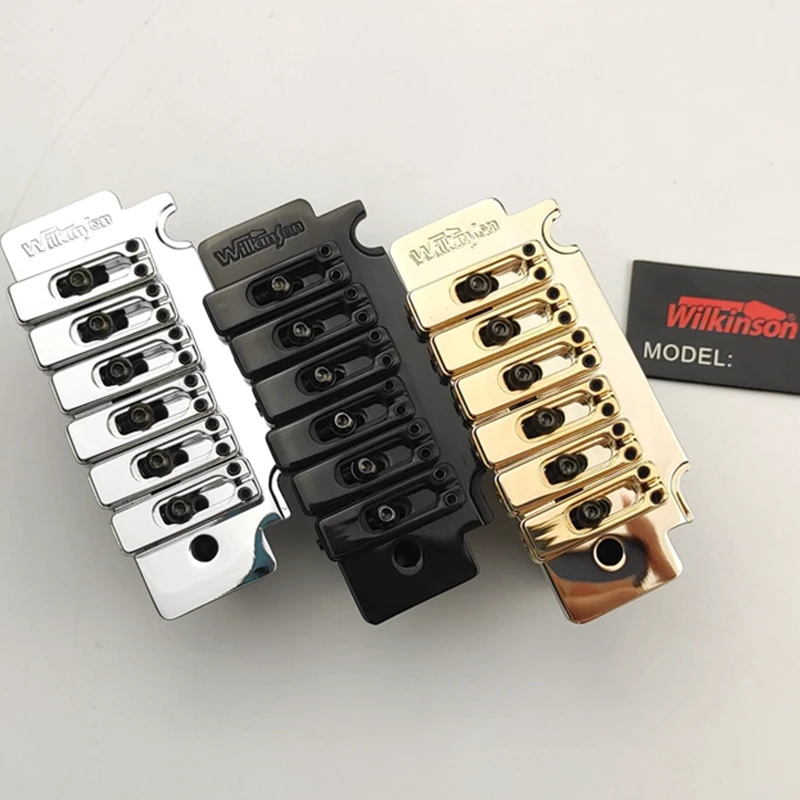 

New Wilkinson WVS50K Guita Tremolo Bridge With matching Satin Saddles in Black, Gold or Chrome From Korea