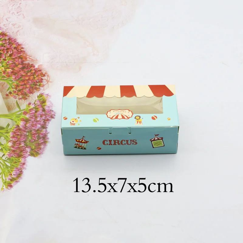 50pcs/lot Cartoon Circus Theme Party Animal Gift Bags Candy Box For Kids Birthday Baby Shower DIY Decoration Supplies Favor