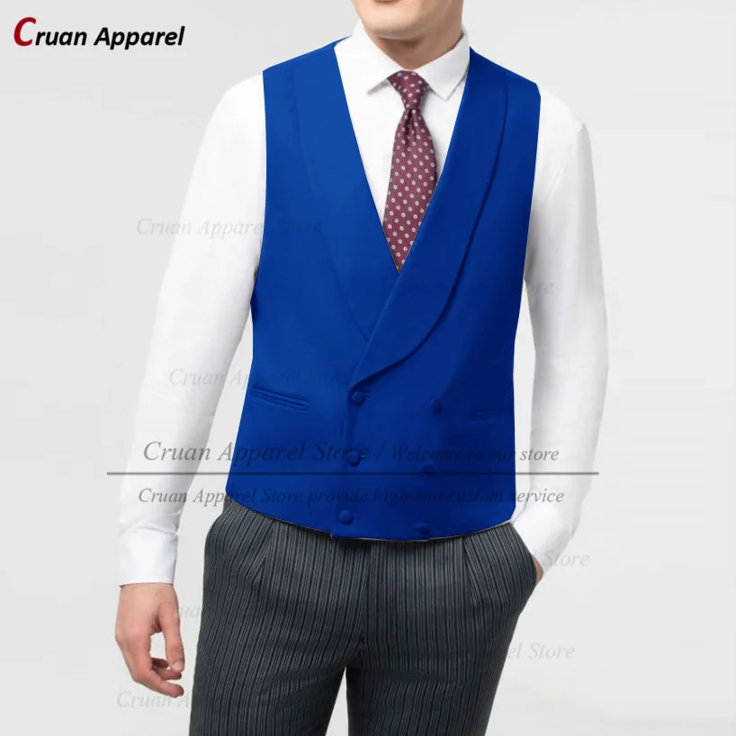 (16 kolorów) formalny żółty ślub męski garnitur z kamizelką kamizelka bezrękawnik szyte na miarę Slim szal Lapel Groom drużba Tuxedo