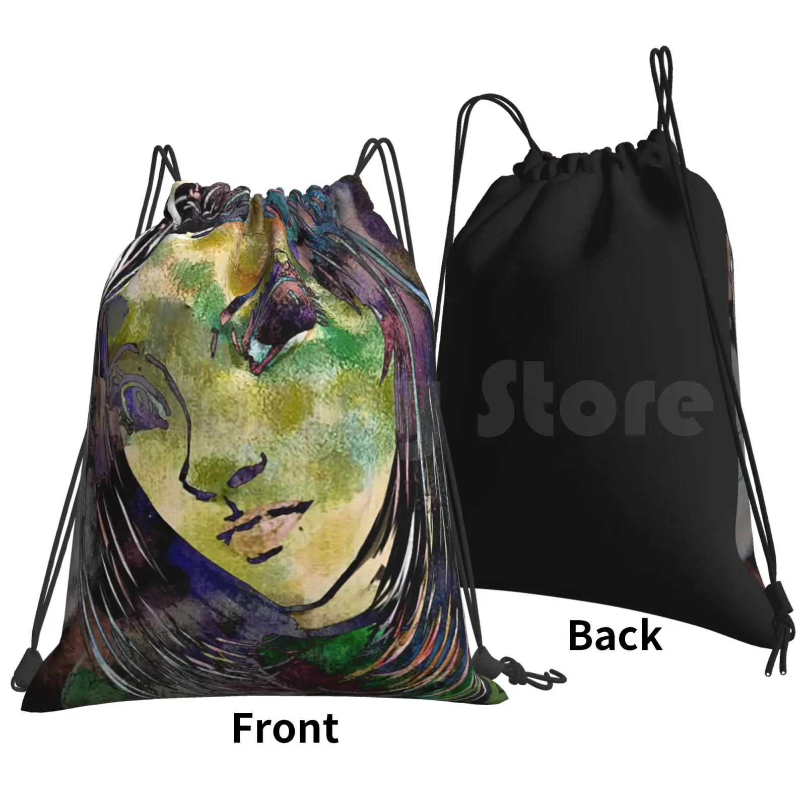 Mantis Backpack Drawstring Bag Riding Climbing Gym Bag Superhero Comic Mantis Guardians Space Universe Galaxy Comics