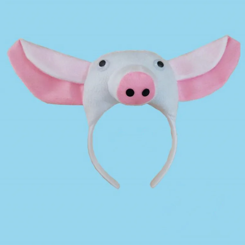 Adult Child Boy Girl Pig Cho Hakkai 3D Headband Tail Tie Animal Cosplay Costume Set Party Halloween Costume for Kids Christmas