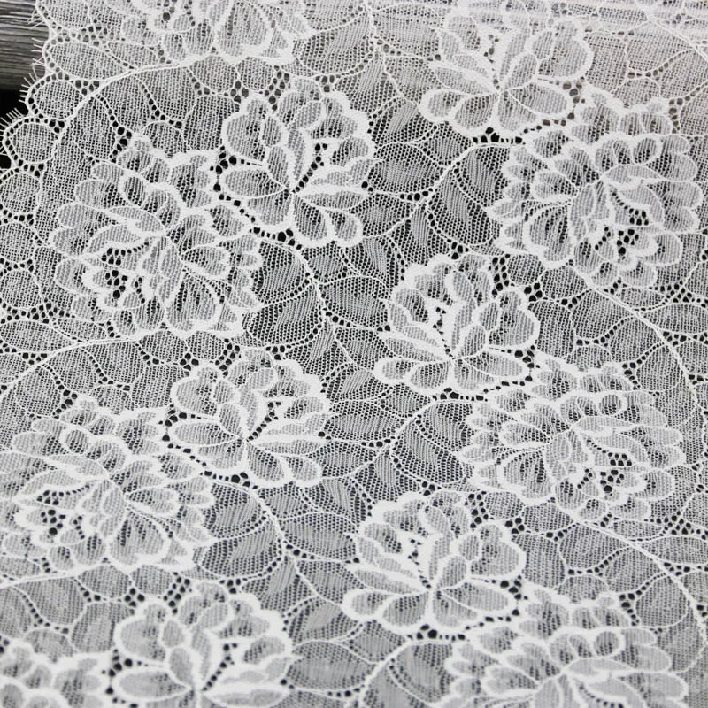 (3 meters) 23cm flower Stretch Lace Trims For Clothing Accessories Dress Sewing Applique Costume Lace Fabrics