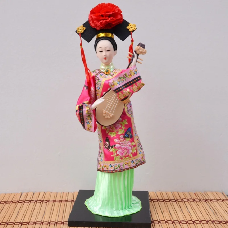 

Beijing Feature Customized Silky Doll 32CM Qing Palace Forbidden City Featured Handicraft Folk Craft Decoration Ornament