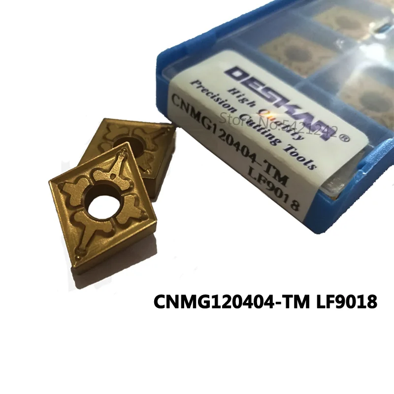 10 Buah CNMG120404 CNMG120408 TM LF9018 LF9118 DESKAR Carbide Insert CNC Lathe Alat Pemotong Logam Alat Balik Eksternal untuk Baja