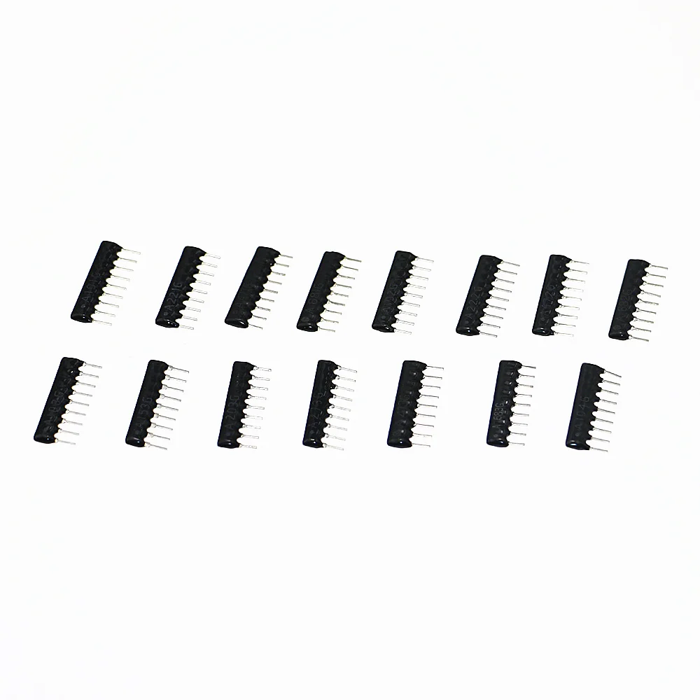 75pcs 15 Types Network Resistor Assorted Pack Kit Box pin 2.54mm 1 x 9pin A09 (100 ohm - 100K)