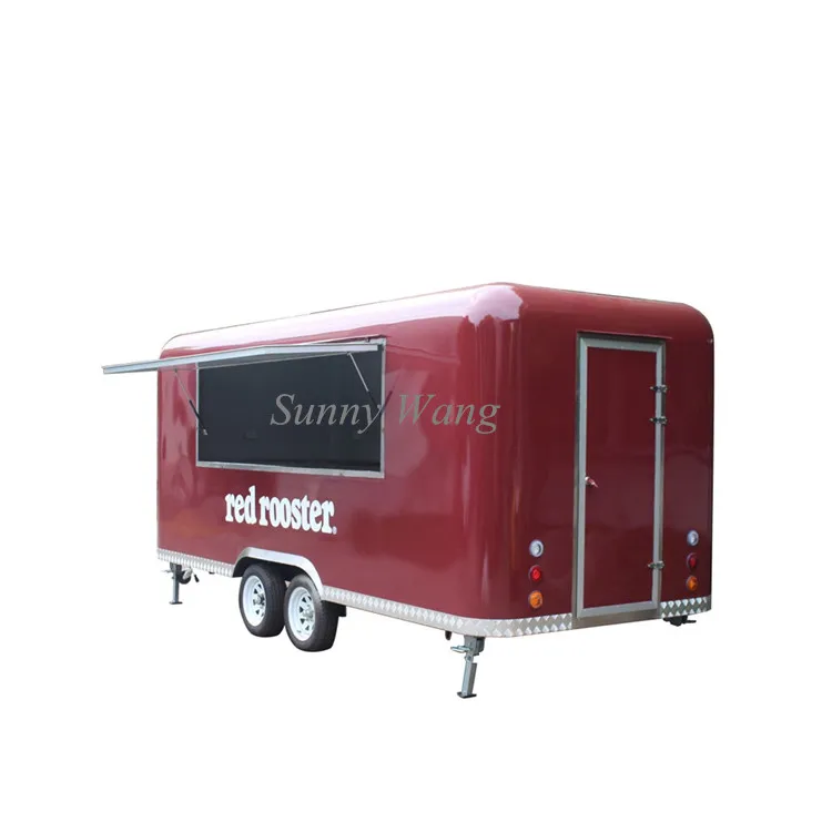 Customized Street Mobile Food Kiosk Vintage Food Cart Trailer Coffee Vending Trailer Airstream Food Trailer
