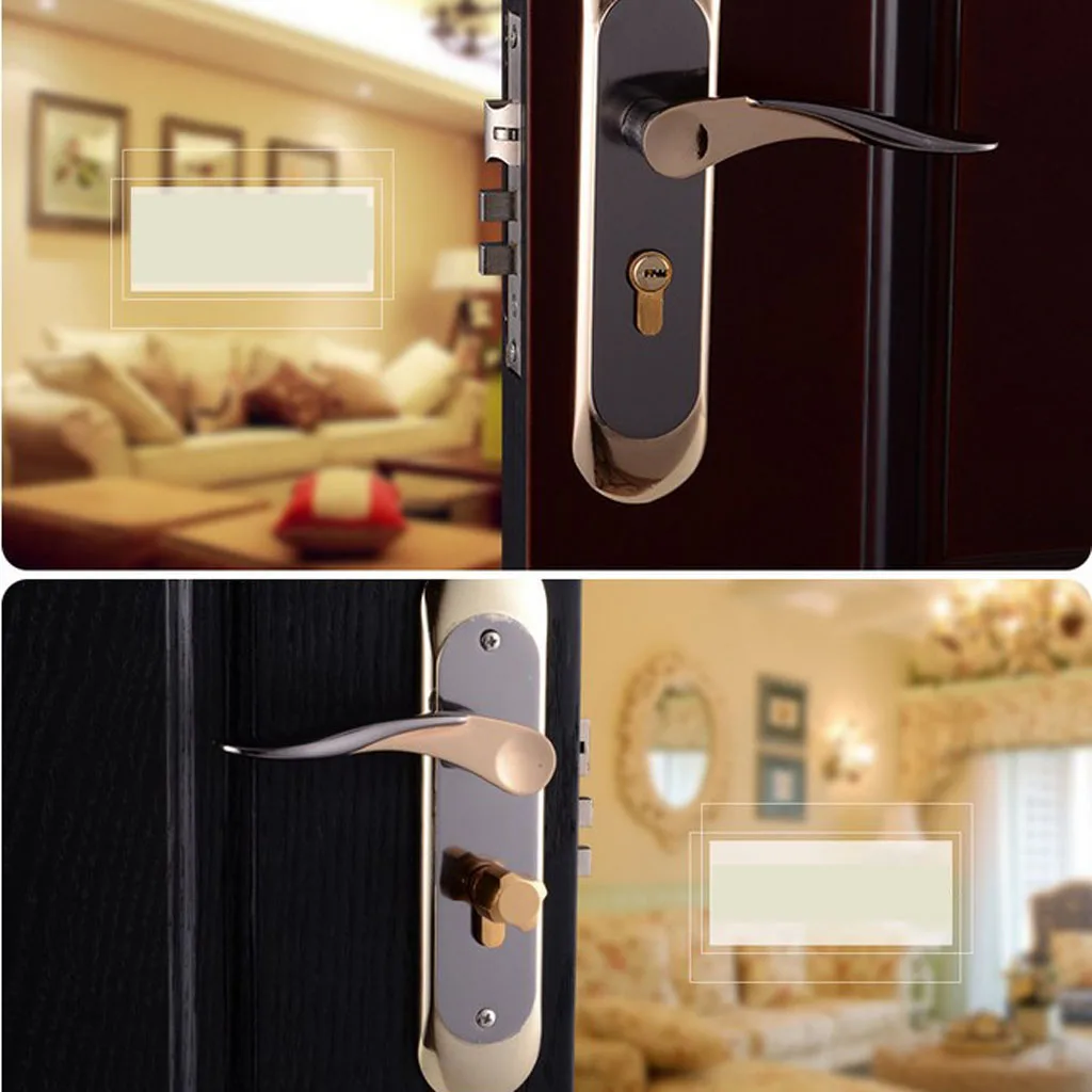 Modern Entracne Passage Door Handle Privacy Lock Lockset - Key Locking Minimalism Interior Door Lock Latch Bedroom Privacy Lever