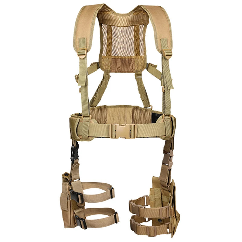 Molle Tactical1000d Nylon Belt Hunting Convenient Combat Girdle Adjustable Soft Padded With Pouch and 5.56mm Mag Pouch Bag