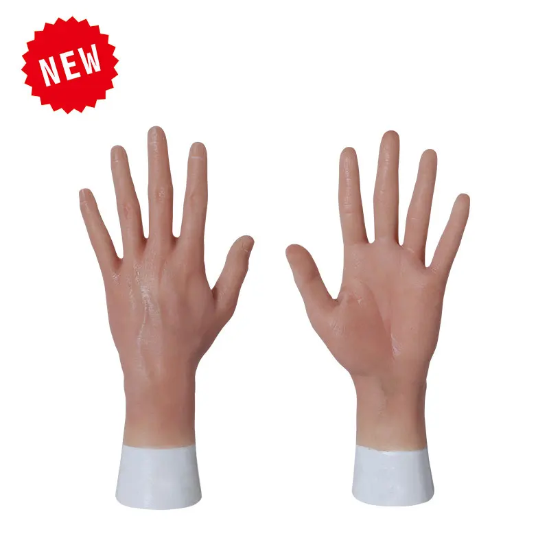 Tgirl 1 Pair Simulation Female Silicone Prosthesis Gloves Artificial Skin Cover Scars Lady Fake Hands Cosplay Transgender