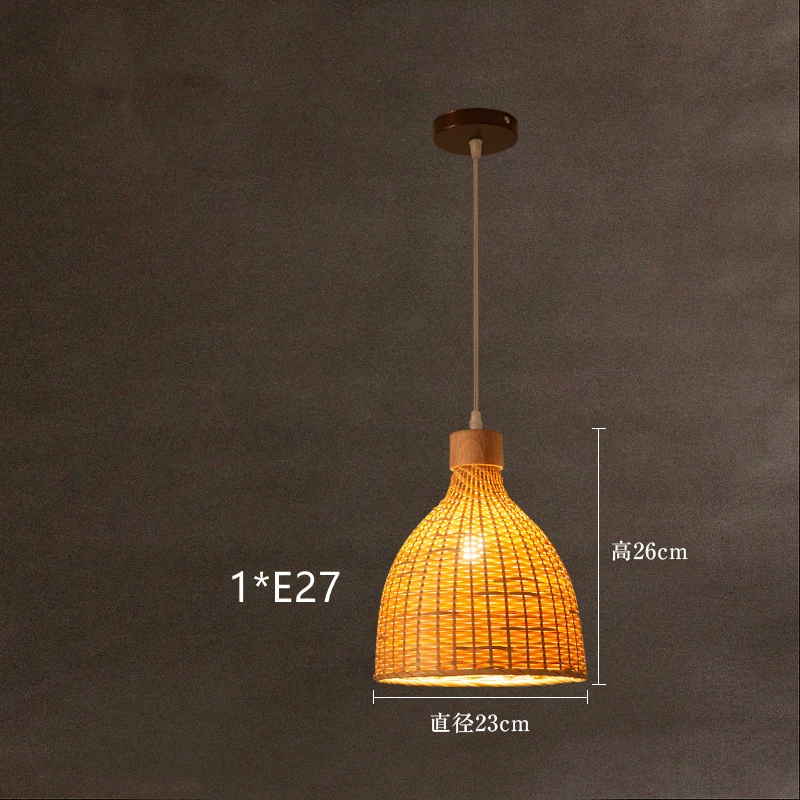 2021 تصميم جديد الخيزران اليدوية قلادة أضواء آسيا نمط اليابانية تايلاند مطعم بار شاطئ البحر فندق تسليم الإضاءة
