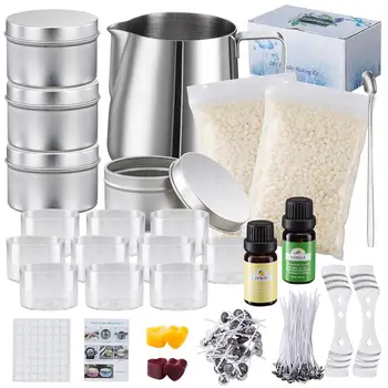 1 Set Candle Making Kit Pouring Pot Wicks Sticker DIY Candle Fixator Craft Tools Diy…