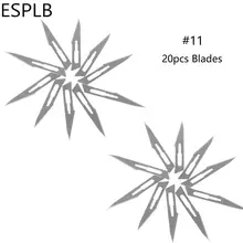 Stainless Steel Engraving Knife Blades 20 pcs #6