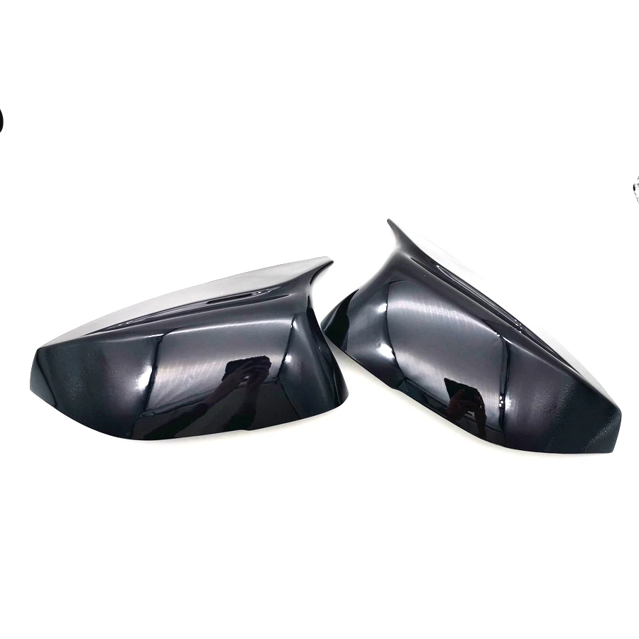 Pair Black Car Side Mirror Cover Replacement for Infiniti Q50 Q60 QX30 Q70 2014+