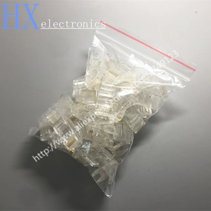 500PCS RJ45 CAT5 Modular Stecker Netzwerk Anschluss Für UTP Kabel Kristall Köpfe 8P8C