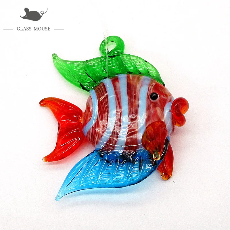 Aquarium Decoration Floating Glass Fish Trinkets Cute Marine Animal Charm Pendant Mini Sea Fish Dolphin Turtle Seahorse Ornament