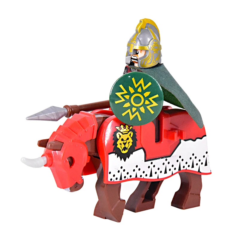 Medieval Figures Middle Ages Rome Warrior Golden Knight Horse Hawk Castle King Dragon Knights Building Blocks BricksToys gifts