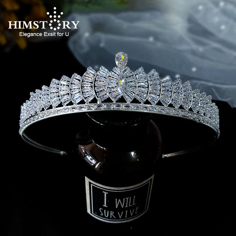 

Himstory New Luxury Baroque Rhinestone Bridal Crown Tiaras Crystal Diadem Bride Headbands Wedding Hair Accessories