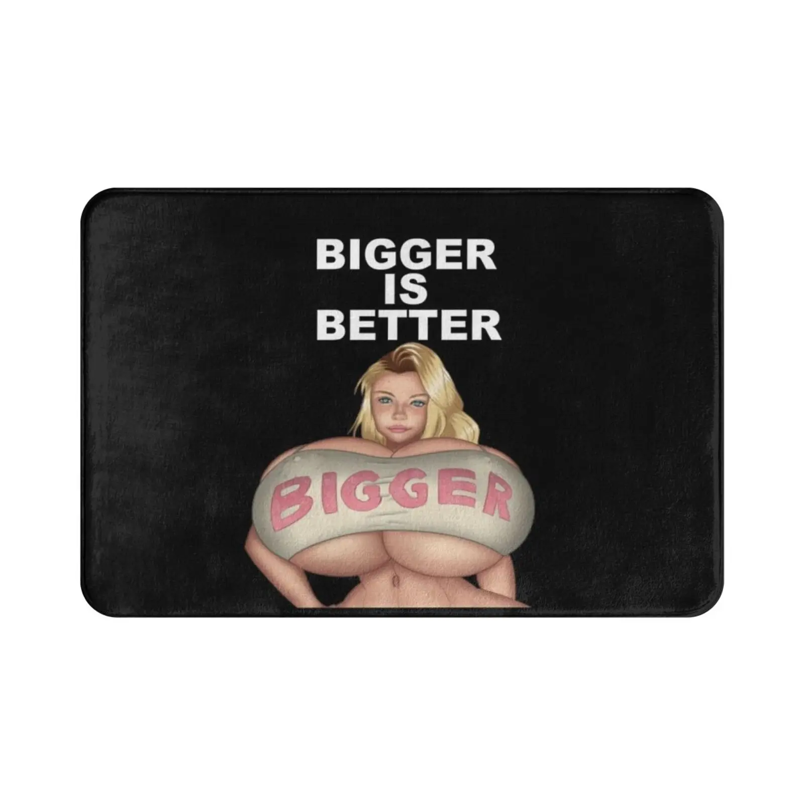 Bigger Is Better Hot Sexy Blue Eyes Blond Girl With Big Boobs\tits Carpet Mat Rug Cushion Soft Non-Slip Bigger Is Better Hot