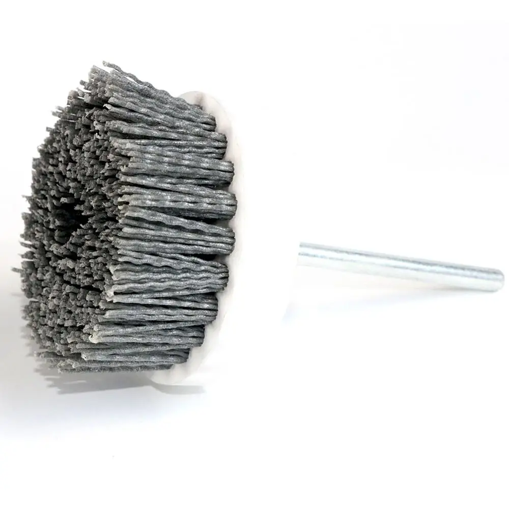 2/3/4 inch Deburring Abrasive Wire Brush Head Polishing Nylon Wheel For Furniture Wood Sculpture Rotary Drill Grinding Tool