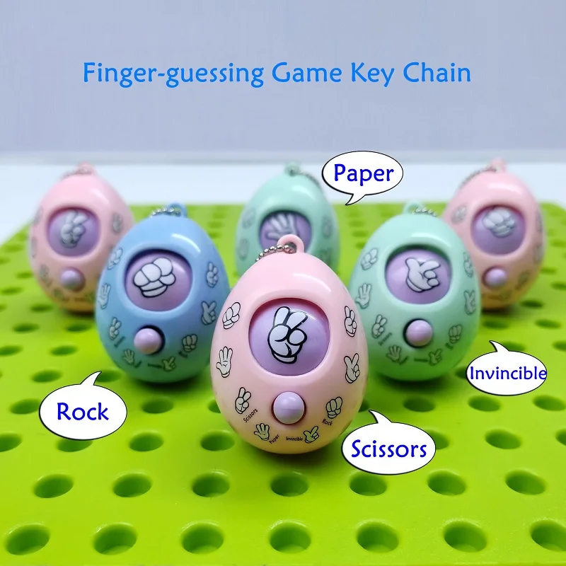 

3 Pcs/Lot Fair Finger-Guessing Game Mora Device Rock Paper Scissors Play Toy Round Egg Funny Keychain Car Pendant Small Gift