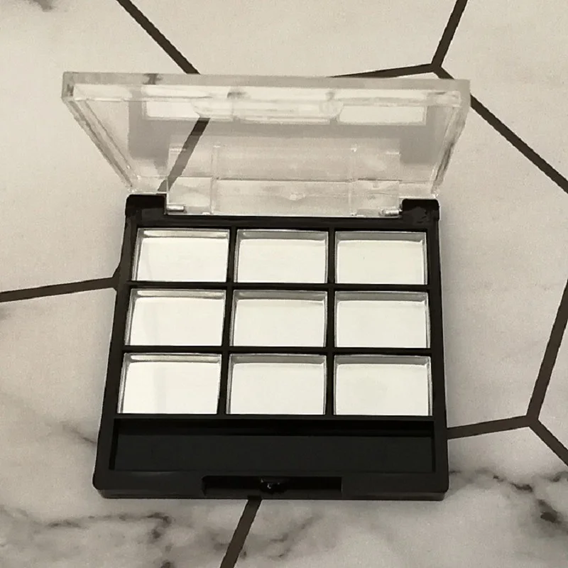 Empty 9 Grids Eyeshadow Palette Makeup Lipstick Palette Eye Shadow Box Container Blusher Case Cosmetics Beauty Tools 20pcs