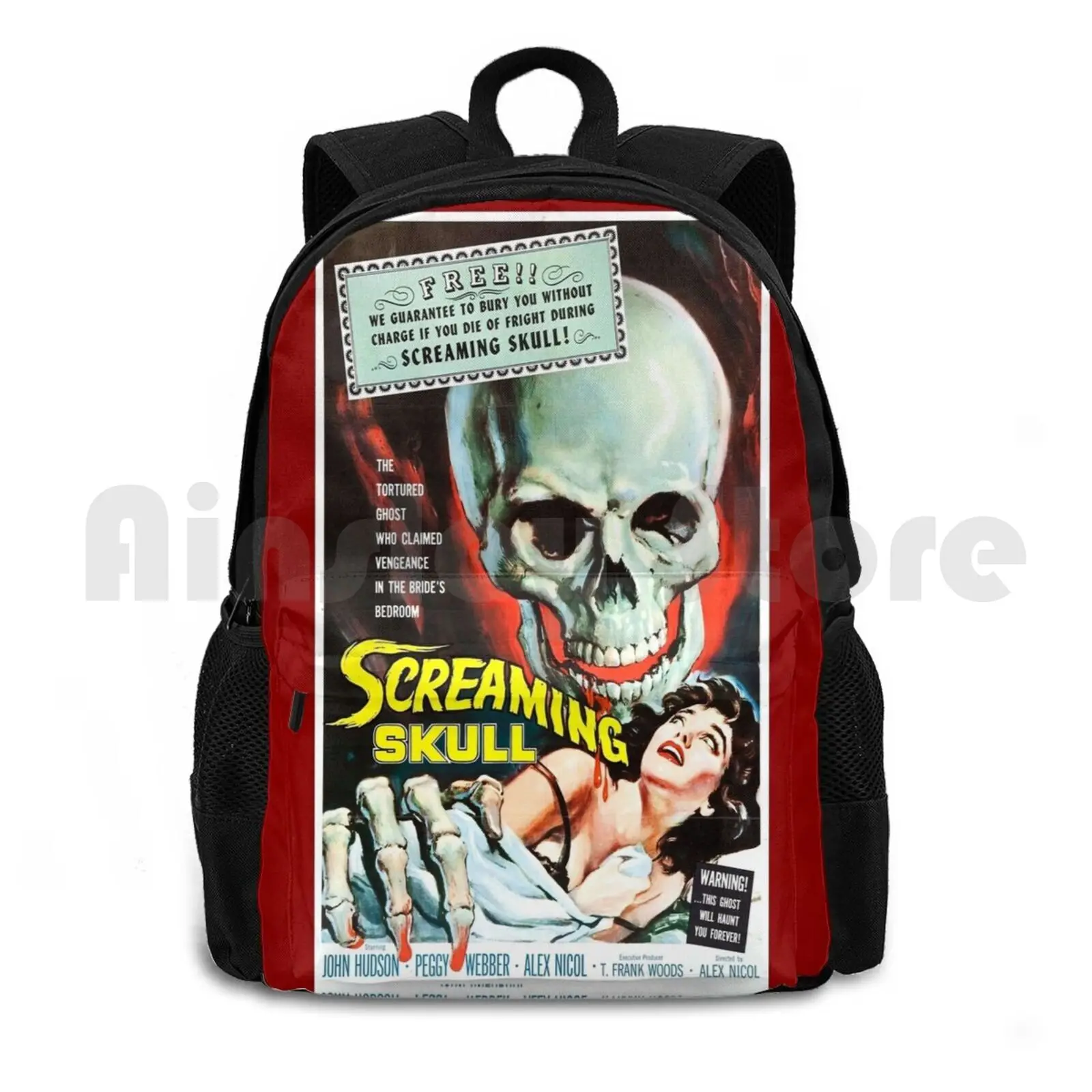 

Screaming Skull B-Movie Outdoor Hiking Backpack Riding Climbing Sports Bag B Movie Mst3k John William Peggy Webber Alex Nicol