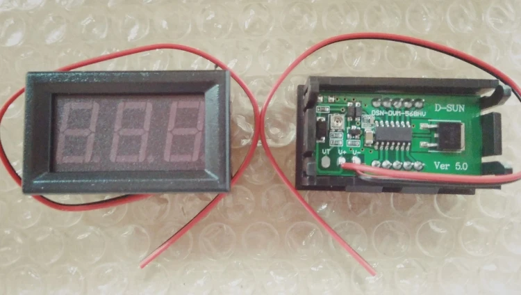 Two-wire DC5V-120V DC Digital Display Voltmeter Digital Voltmeter Head Anti-reverse Connection 0.56