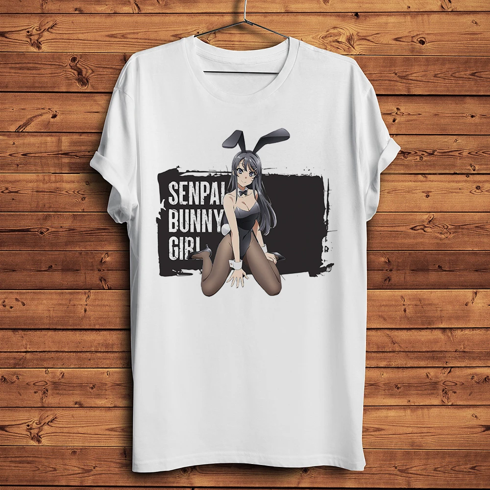 kawaii Bunny Girl Senpai Mai Sakurajima funny anime t shirt Men new white Casual TShirt Unisex otaku manga waifu streetwear tee