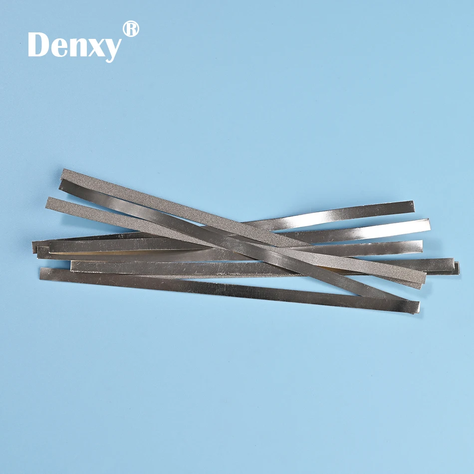 Denxy Tandheelkundige Schuurstrip Metalen Polijststick Strip Orthodontische Interproximale Email Verkleinde Behandeling Polystrips