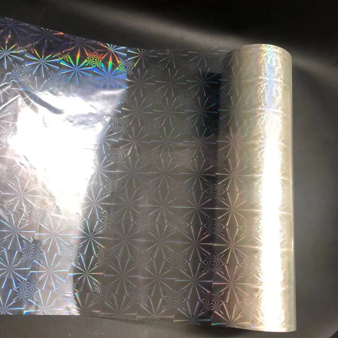 120M Holographic Transparent Hot Stamping Foil Paper Rolls for Laminator Heat Transfer film Laser Printer Card Craft Paper 21cm