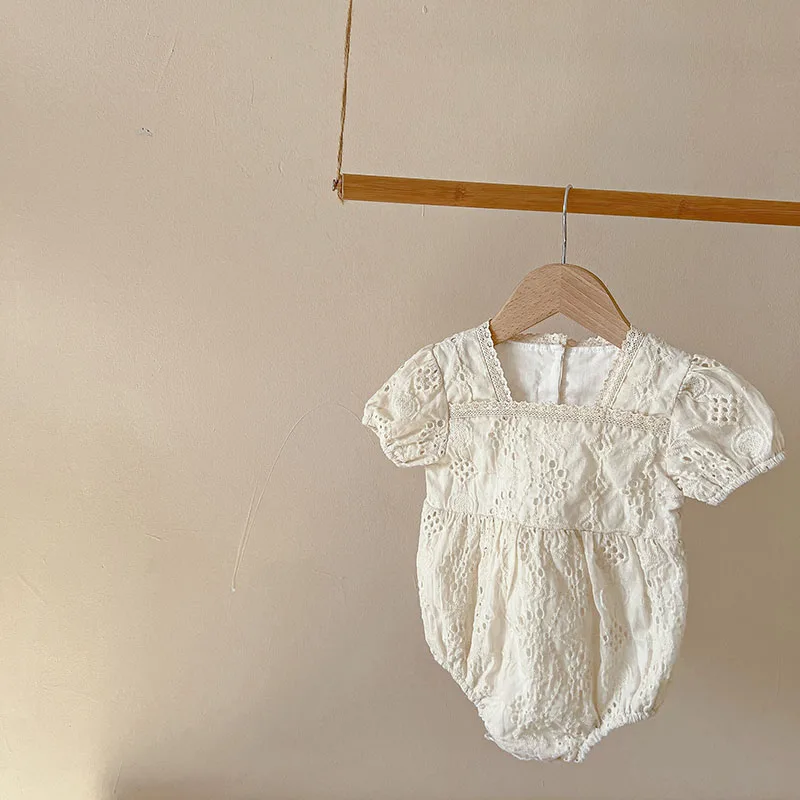 Summer Baby Bodysuits Toddler Girls One Piece Toddler Girls Embroidery Outfit