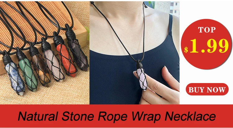 CSJA Healing Crystals Necklaces Irregular Natural Stone Slice Pendant Necklace Pink Quartz Labradorite Tiger Eye Jewelry H090