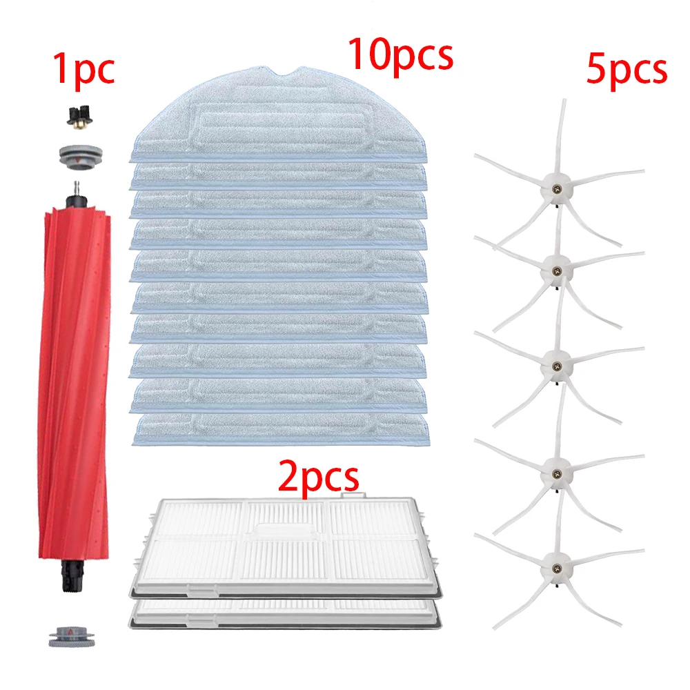 ผ้าไมโครไฟเบอร์ใหม่แปรงหลักแผ่นกรอง HEPA สำหรับ Xiaomi roborock T7 T7S T7plus T7Splus S7และ S7Max S70ชิ้นส่วน S75