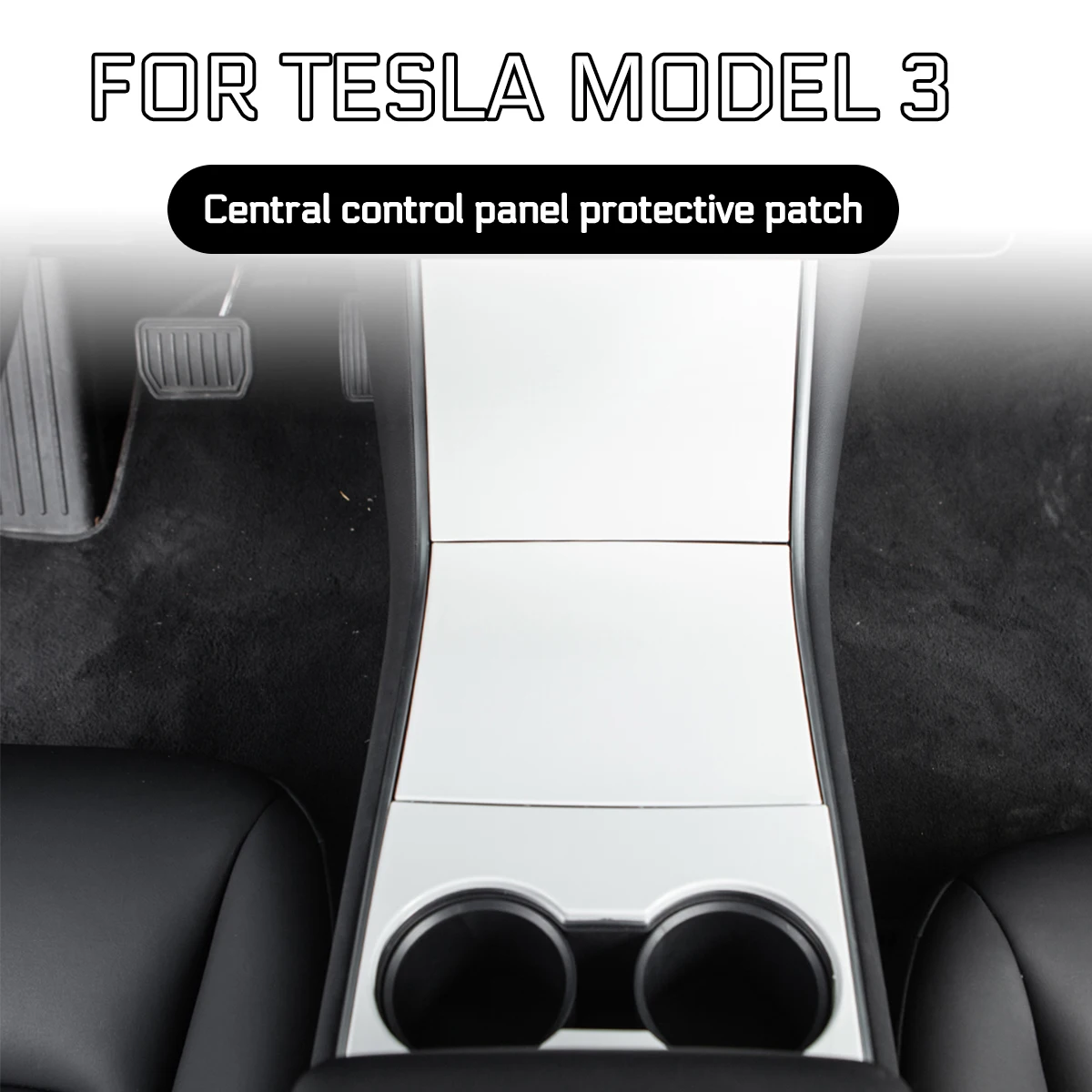 

4pcs/set Car Central Control Panel for Tesla Model 3 2017 2018 2019 2020 Protective Patch ABS Interior Car Stickers