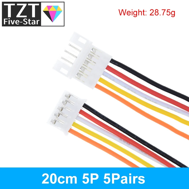 10 Stück 5 Paar Micro JST PH 2.0 2P 3P 4P 5P 6PIN Stecker-Buchsen-Verbinder mit Kabeln 20CM+20CM für Arduino MP3 – Detail 14