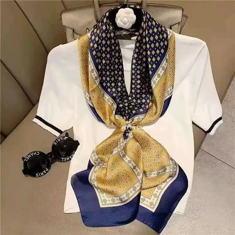 21 years scarf Luxury brand Women's silk scarf shawl shawl scarf print women's beach scarf