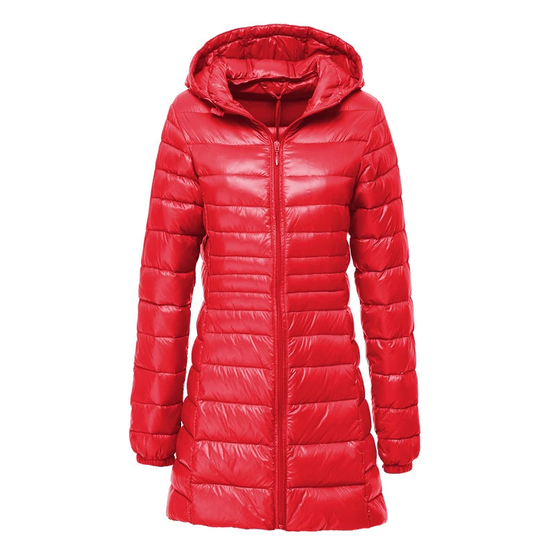 Oversized 7XL 8XL Plus Long Down Jacket Women Winter Ultra Light Down Jacket Women with Hooded Down Coat Female Big Size Coats