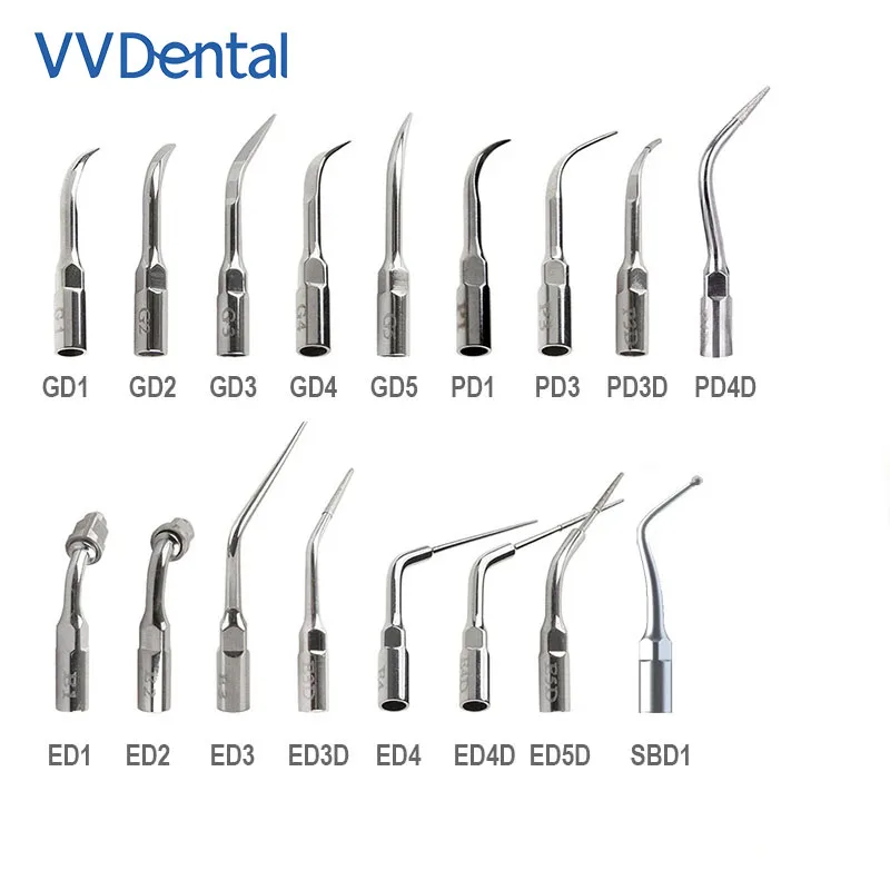 VVDental Outlet Store Dental Ultrasonic Scaler Tips Compatible With Satelec And DTE Dentista Dental Supplies Tools