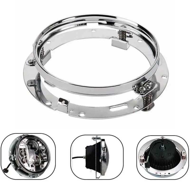 7 "Led Projector Koplamp 4.5" Mistdoorlaatlamp Voor Harley Touring Electra Glide Road King Softail Nachttrein Bad Boy Lamp