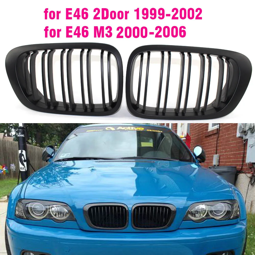 Front Kidney Grill For BMW 3 Series 1999-2002 E46 M3 323 i/is 325Ci 328 i/is/Ci 330Ci 2 Doors Grilles