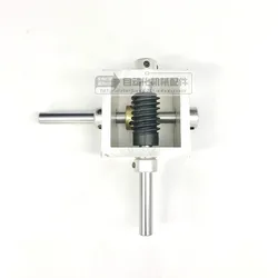 Worm Gear Reducer Miniature Gearbox 90 Degree Right Angle Reversing Gear Box 1:10 1:20 Corner Detector Worm Gearing Reducer