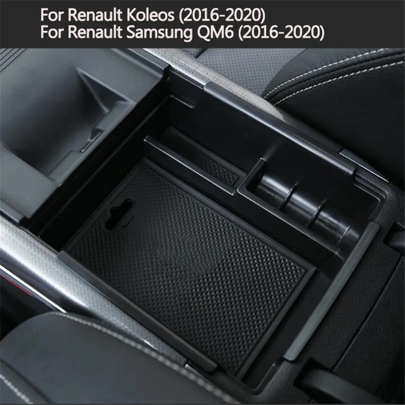 For RENAULT KOLEOS QM6 2016-2020 Armrest Center Storage Box Glove Container Central Console Tray Interior Accessories