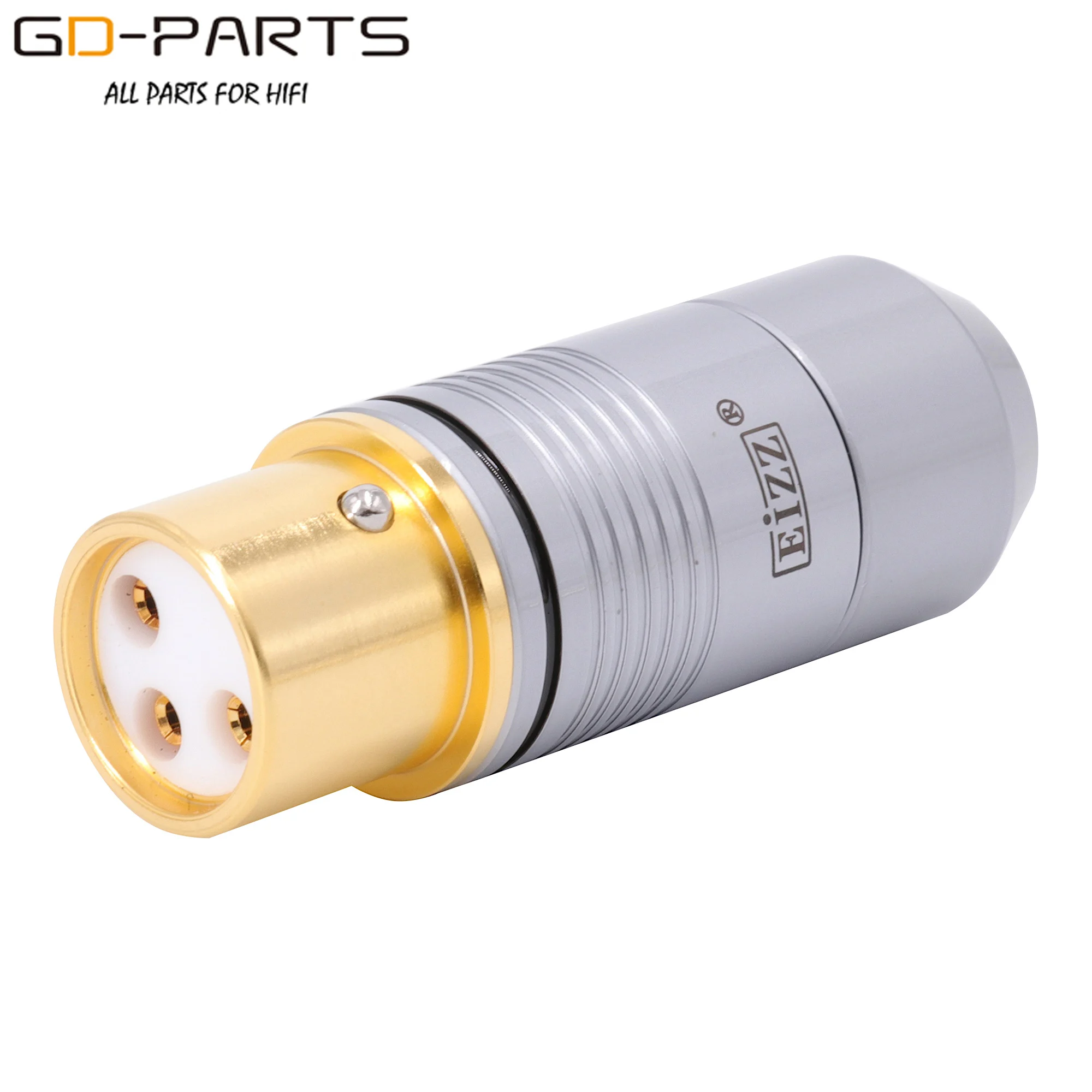 EIZZ Tellurium Copper 3-Pin Male Female XLR Connector MIC Snake Cannon Balance Plug Adapter For HIFI Audio AMP Microphone DIY