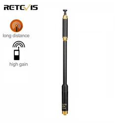 Retevis HA04 Walkie Talkie Antenna SMA-F UV Dual Band 144/430 MHz Radio portatili per Kenwood Baofeng UV5R UV82 Retevis H777 RT29