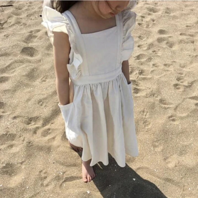 New Brand Baby Girls Dresses Korean Japan Style Summer Kids Girls Dress Ruffles Kids Girl Clothing Causal Princess Dress