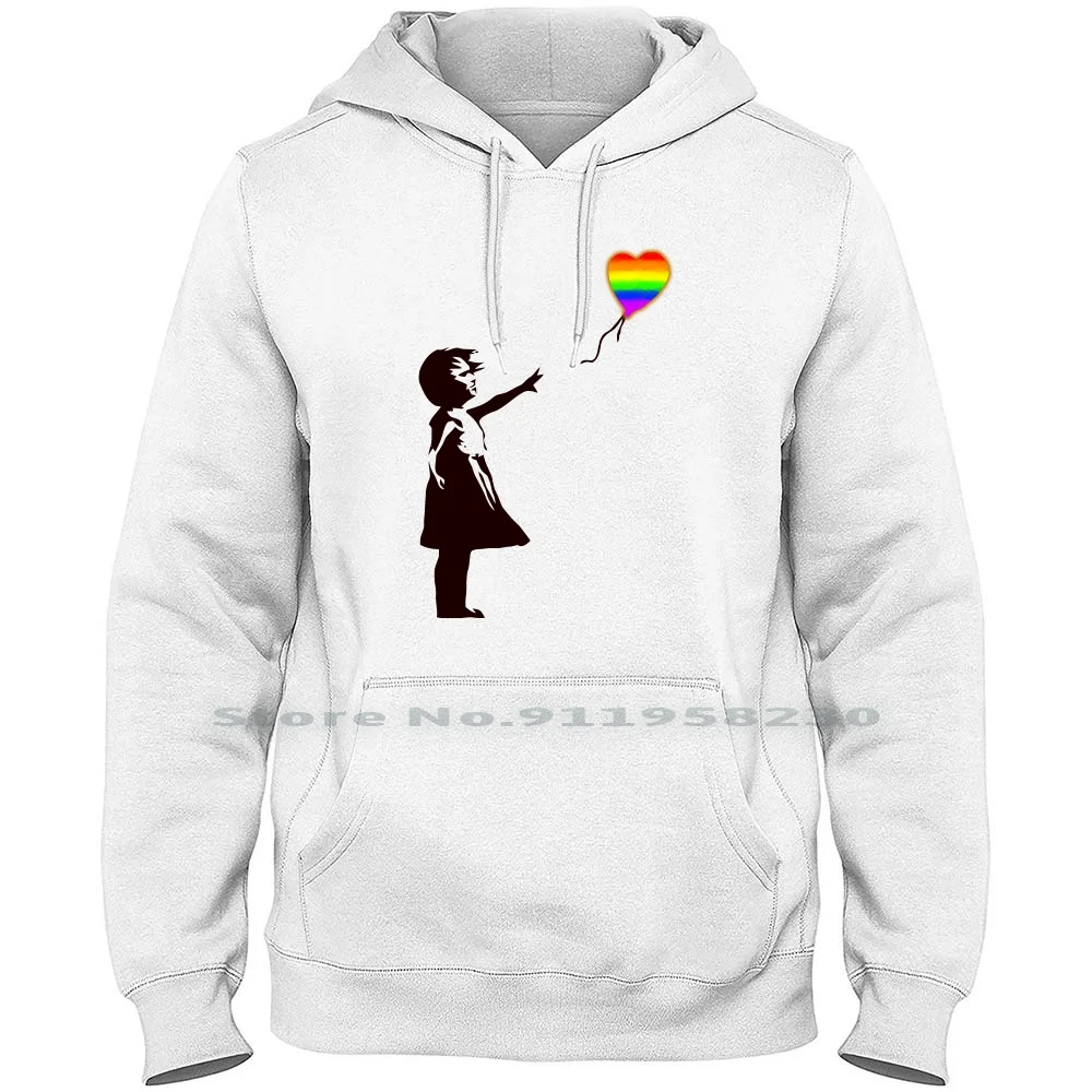 Banksy Girl With Balloon Art Hoodie Sweater Cotton Fashion Balloon Models Famous Banks With Some Ball Geek Cute Bank Ban