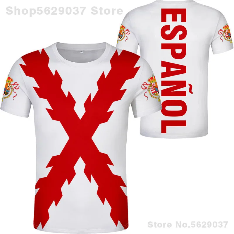 SPANISH EMPIRE t shirt free custom made name spain imperio t-shirt burgundy hispanic catholic monarchy print flag cross clothing